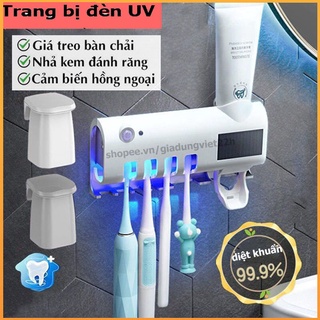 Giá treo bàn chải kem đánh răng khử khuẩn tia UV công nghệ cao cấp Châu âu