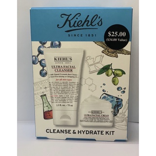 Set Dưỡng Da Kiehls Cleanse &amp; Hydrate Kit ( Gồm sữa rửa mặt và kem dưỡng ẩm)
