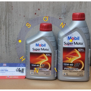 Nhớt Mobil Super Moto 20w50 và 15w40 dành cho xe số - Hàng Chính Hãng, nhập từ SINGAPO
