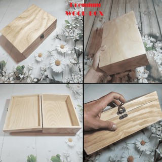 Hộp Gỗ Đựng Đồ cao cấp loại lớn – Hộp Đựng Trang Sức, Quà Tặng, Chai Rượu - Gỗ PlyWood loại 1 - 28x20x10cm