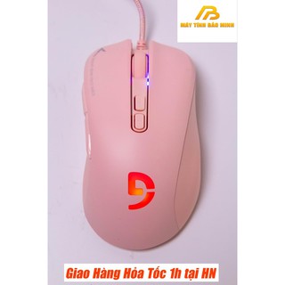 Chuột Fuhlen G90 Pink (Led RGB, Nút Bấm Bất Tử) - Hàng Chính Hãng Ninza