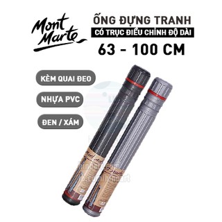 Ống đựng giấy Mont Marte Drafting Tube - 63/100cm - Silver/Black