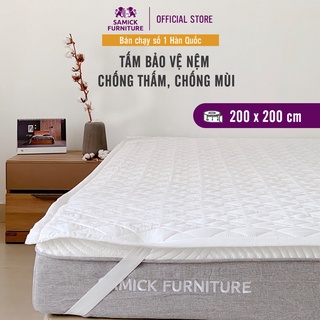 Tấm bảo vệ nệm CHANGMI 100% cotton ngăn mùi chống thấm 200x200cm