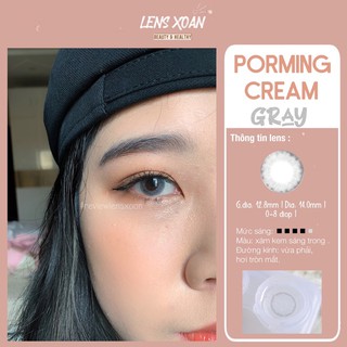 Áp tròng PORMING CREAM GRAY- OLENS (LENS XOẮN)