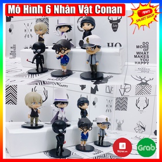 Bộ Mô Hình 6 NhânVật Conan - Kaito Kid - Magic Kaito - Siêu Đạo Chích Kid, Tạo Dáng Cực Ngầu , Đồ Chơi Trang Trí Conan
