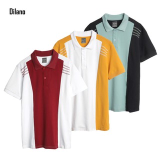 Áo Polo Nam cổ bẻ phối 2 màu, bo tay áo, chất liệu 100% Cotton xuất khẩu, form chuẩn đủ size Dilano APD07