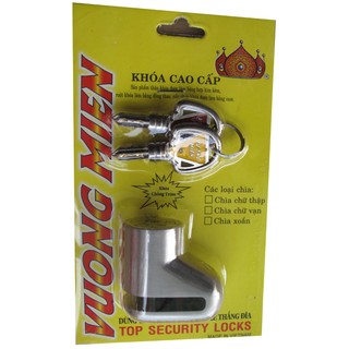 Khóa đĩa chống trộm xe máy Vương Miện cỡ nhỏ