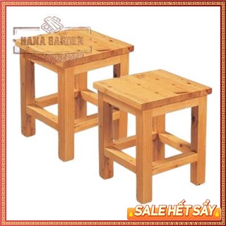 [COMBO 2 GHẾ LÙN] GHẾ ĐÔN (LÙN) GỖ CAO SU GHÉP MINI 30X30X30CM