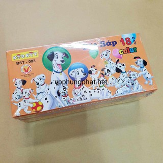 Lốc 5 Hộp Bút Sáp 18 Màu Chó Đốm BST-003
