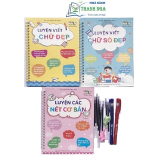 Sách - Bộ 3 vở tập viết tự xóa thần kì Thanh Nga - Hành trang cho bé vào lớp 1