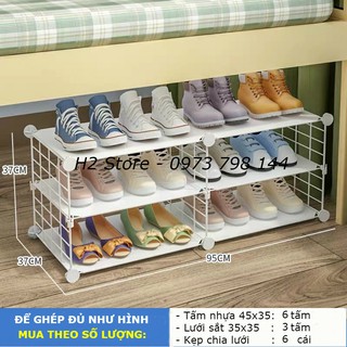 Kệ để giày 3 tầng tiện ích nhựa pha lưới siêu chắc chắn