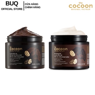 Combo Tẩy Da Chết Body Và Bơ Dưỡng Thể Cà Phê Đắk Lắk Cocoon