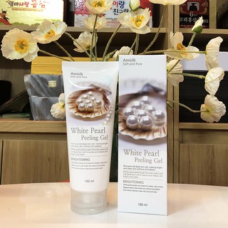 Tẩy da chết Amisilk Soft and Pure Hàn Quốc (Ngọc Trai, Trà xanh và Lô Hội )