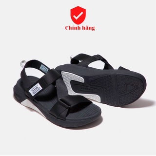 Sandals Shondo F7 Racing đế đen phối trắng quai đen F7R1010