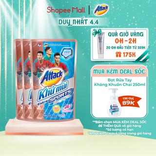 Combo 3 Nước giặt Attack Khử Mùi Extra Sport Tự Tin túi 1.2kg