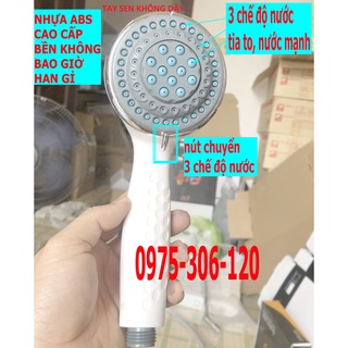 [3 chế độ nước]Tay Sen Tắm Vòi Hoa Sen TS29 KHÔNG DÂY KHÔNG CÀI,Tay sen nhựa ABS trắng cao cấp không lo han rỉ