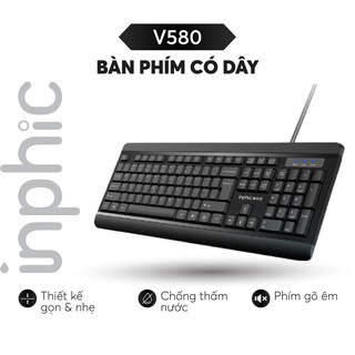 Bàn Phím INPHIC V580 Dùng Cho Chơi Game Máy Tính Để Bàn Máy Tính Gia Đình Cảm Giác Cơ Học Không Thấm Nước - Chính Hãng