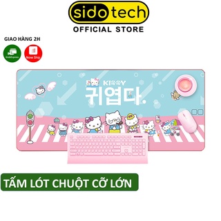 Miếng Lót Chuột Cỡ Lớn 80x30 cm SIDOTECH Inphic L1C Chất Liệu Cao Su Tự Nhiên Siêu Nhạy Chống Nước - Hàng Chính Hãng