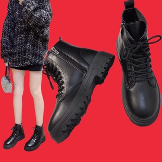[Sẵn có ship từ HCM] Giày Martin Ankle boots phong cách Hàn Quốc Khoá kéo - GOLD SNEAKER HCM