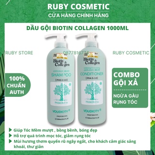 Combo Dầu Gội, Dầu Xả BIOTIN COLLAGEN Ngừa gàu với Công Nghệ Tái Kết Nối Giúp ngăn gãy rụng tóc 500ml, 1000ml
