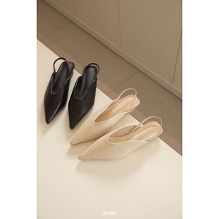 Giày bệt nữ slingback mũi nhọn, quai dây sau gót, đế cao 1,5cm better - 010421003