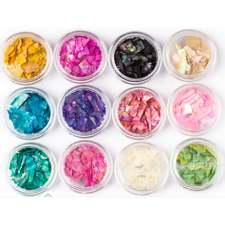 set 12 màu xà cừ trang trí móng