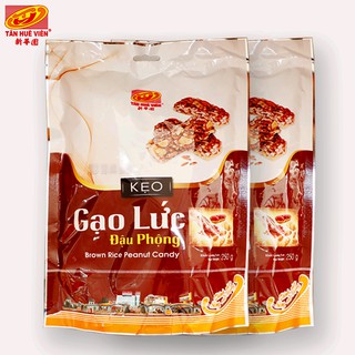 Kẹo Gạo Lứt Đậu phộng Tân Huê Viên túi 250gr