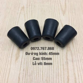 4 Chân cao su phi 45mm, cao 55mm
