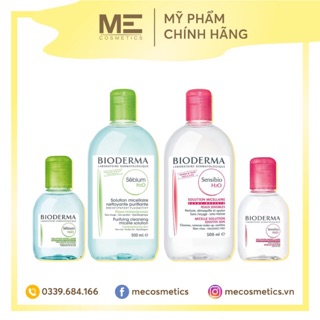 Nước tẩy trang Bioderma Xanh, Hồng