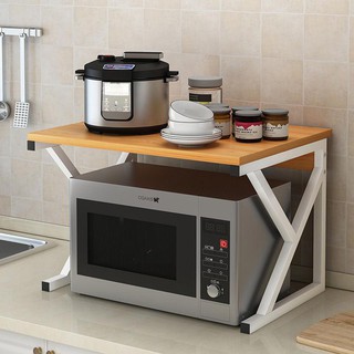 Kệ lò vi sóng sắt 2 tầng bằng sắt hiện đại phòng bếp kết hợp lò vi sóng, bếp nướng.GM02.41