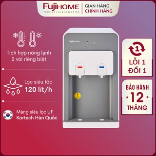 Máy lọc nước nóng lạnh 4 cấp Nhật Bản Nhập Khẩu Fujihome, bộ thiết bị bình lọc nước uống trực tiếp bằng block gia đình