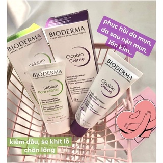 [CHÍNH HÃNG] Kem dưỡng Bioderma Sébium Hydra Xanh / Tím ẩm kiềm dầu, se khít lỗ chân lông, giảm mụn, dịu da