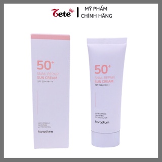 [Chính Hãng] Kem chống nắng nâng tone hàn quốc, Kem Chống Nắng Karadium  Snail Repair Sun Cream SPF 50+ PA+++ 70mL