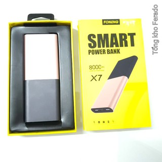 Sạc dự phòng Foneng x7 Plus có màn hình led - Pin sạc dự phòng 2 cổng USB 8000mAh