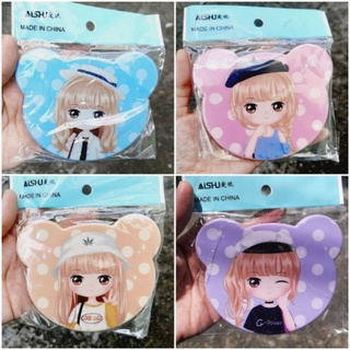 Gương soi kèm lược bỏ bóp búp bê đội nón