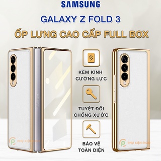 Ốp lưng Samsung Z Fold 3 cao cấp vàng gold kèm kính cường lực - Ốp Samsung Galaxy Z Fold 3