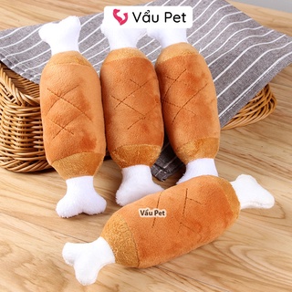 Đồ chơi cho chó mèo đùi gà nhồi bông Vẩu Pet Shop