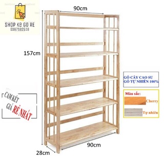 Kệ Sách Gỗ 5 Tầng 38cm, 50cm, 65cm, 80cm, 90cm