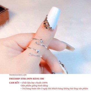 Nhẫn bạc giá rẻ nhẫn nữ hở trái tim nhỏ chất liệu bạc ta sáng đẹp/ Trang sức bạc JQN