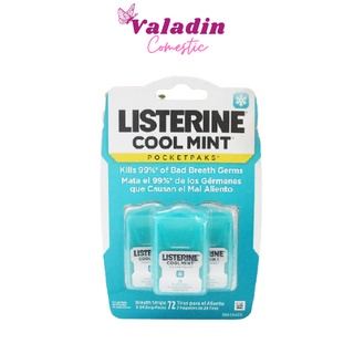 Miếng ngậm thơm miệng LISTERINE Cool Mint (24 Miếng x 3 Hộp -Xanh Dương)