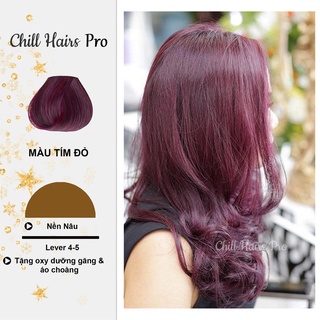 Nhuộm Tóc Màu Tím Đỏ màu nhuộm tại nhà