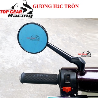 Gương Tròn H2C - Gương tròn xe máy CNC chân xéo <TOPGEAR>