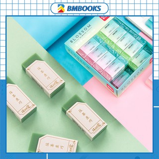 Gôm tẩy bút chì 4B siêu sạch cao cấp màu xanh matcha và gradient chuyển sắc cầu vồng siêu đẹp BMBooks