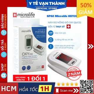 ✅ [CHÍNH HÃNG 100%] Máy Đo Nồng Độ Oxy (SPO2) Và Nhịp Tim- Microlife OXY200, Thụy Sĩ -VT0389