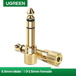 [Mã ELHACE giảm 4% đơn 300K] Đầu chuyển Audio 6.5mm to 3.5mm cao cấp mạ vàng 24K Ugreen 20503