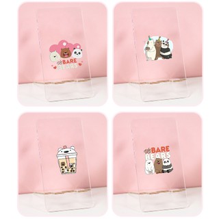 Giá đỡ điện thoại mica ba anh em gấu GDMC28 giá bare bear cute dễ thương trong suốt hoạt hình idol thần tượng