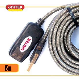 Dây nối dài USB có chíp khuyếch đại tín hiệu 15M Unitek Y-265