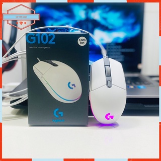 Chuột Máy Vi Tính Laptop PC Gaming Có Dây Logitech G102 Lightsync RGB White Mouse Chuyên Game Chính Hãng