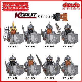 Minifigures lính lùn Hobbit Dwarf Chúa Tể Những Chiếc Nhẫn - Đồ chơi Lắp ghép Xếp hình Mô hình Mini KORUIT KT1040
