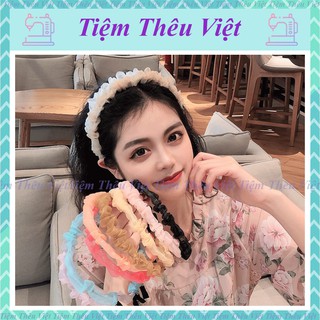 Băng Đô Cài Tóc Tiệm Thêu Việt Vải Voan Phong Cách Hàn Quốc